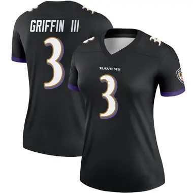 Robert Griffin III Women's Legend Black Baltimore Ravens Jersey