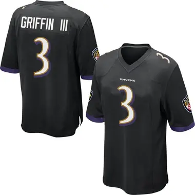 Robert Griffin III Youth Game Black Baltimore Ravens Jersey