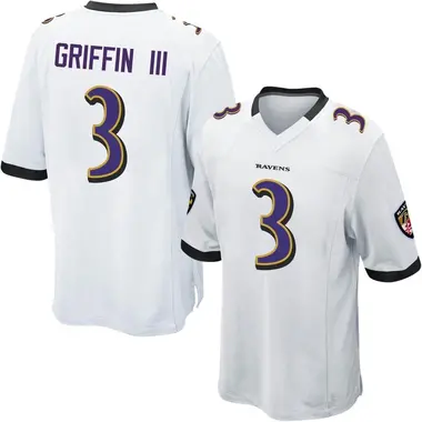 Robert Griffin III Youth Game White Baltimore Ravens Jersey