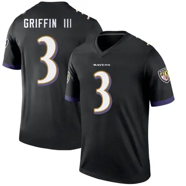 Robert Griffin III Youth Legend Black Baltimore Ravens Jersey