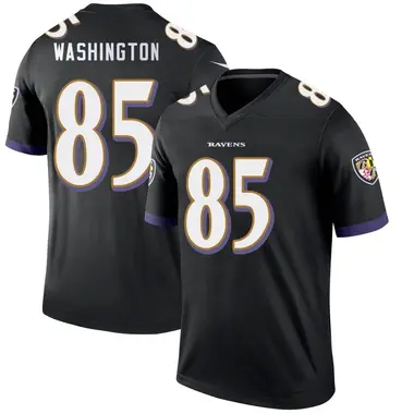 Scotty Washington Men's Legend Black Baltimore Ravens Jersey