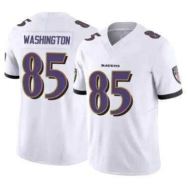 Scotty Washington Men's Limited White Baltimore Ravens Vapor F.U.S.E. Jersey