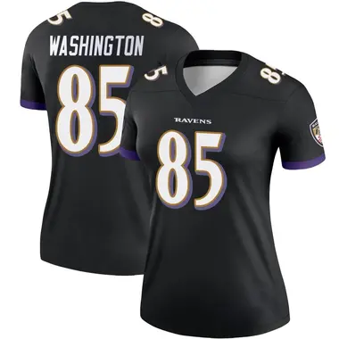 Scotty Washington Women's Legend Black Baltimore Ravens Jersey