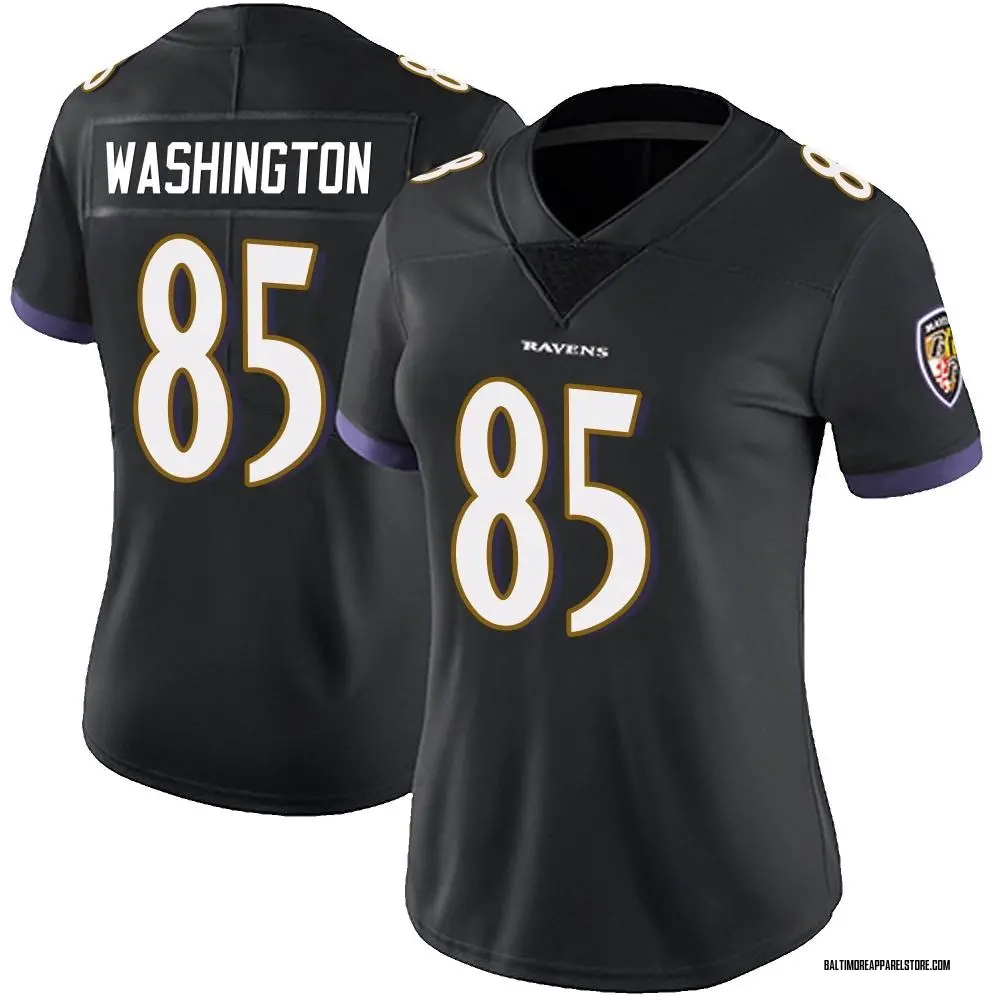 Scotty Washington Women's Limited Black Baltimore Ravens Alternate Vapor Untouchable Jersey