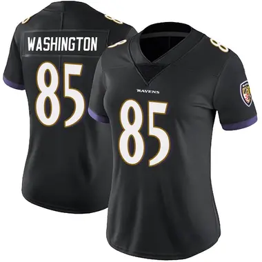 Scotty Washington Women's Limited Black Baltimore Ravens Alternate Vapor Untouchable Jersey