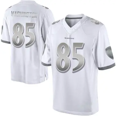 Scotty Washington Youth Limited White Baltimore Ravens Platinum Jersey