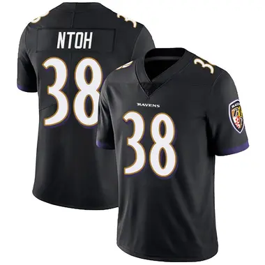 Sone Ntoh Men's Limited Black Baltimore Ravens Alternate Vapor Untouchable Jersey