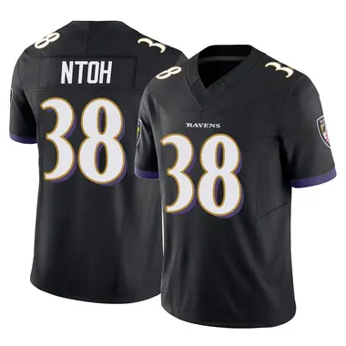Sone Ntoh Men's Limited Black Baltimore Ravens Vapor F.U.S.E. Jersey