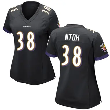 Sone Ntoh Women's Game Black Baltimore Ravens Jersey