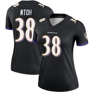 Sone Ntoh Women's Legend Black Baltimore Ravens Jersey