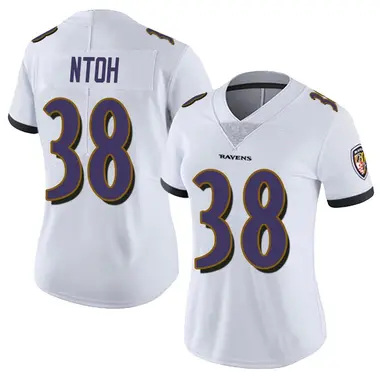 Sone Ntoh Women's Limited White Baltimore Ravens Vapor Untouchable Jersey