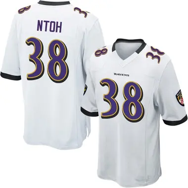 Sone Ntoh Youth Game White Baltimore Ravens Jersey