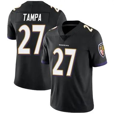 T.J. Tampa Men's Limited Black Baltimore Ravens Alternate Vapor Untouchable Jersey