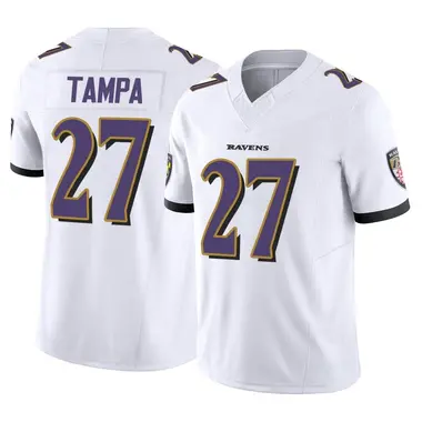 T.J. Tampa Men's Limited White Baltimore Ravens Vapor F.U.S.E. Jersey