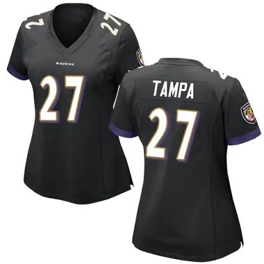 T.J. Tampa Women's Game Black Baltimore Ravens Jersey