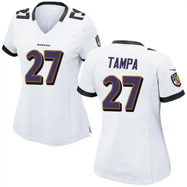 T.J. Tampa Women's Game White Baltimore Ravens Jersey