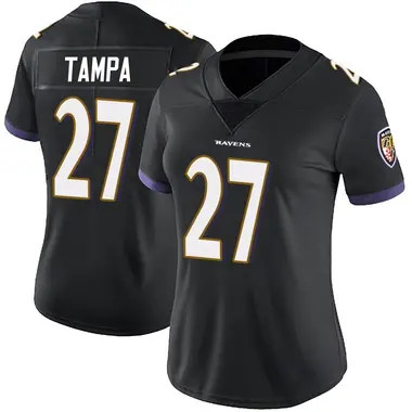 T.J. Tampa Women's Limited Black Baltimore Ravens Alternate Vapor Untouchable Jersey
