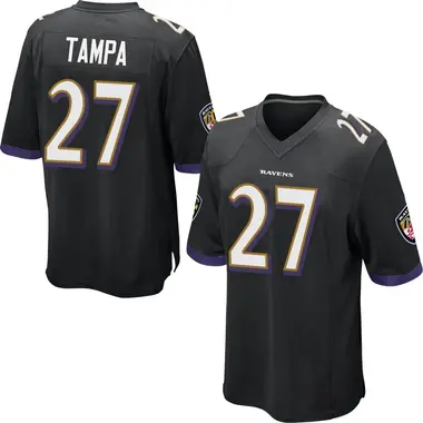 T.J. Tampa Youth Game Black Baltimore Ravens Jersey