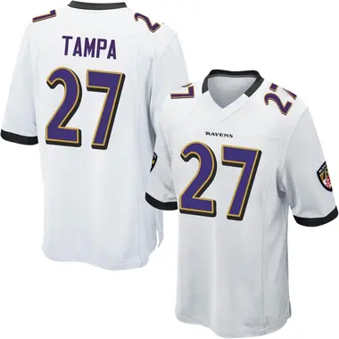 T.J. Tampa Youth Game White Baltimore Ravens Jersey