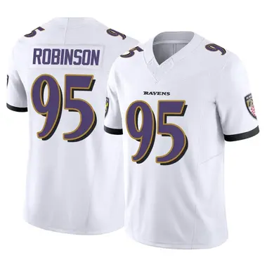 Tavius Robinson Men's Limited White Baltimore Ravens Vapor F.U.S.E. Jersey