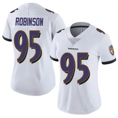 Tavius Robinson Women's Limited White Baltimore Ravens Vapor Untouchable Jersey