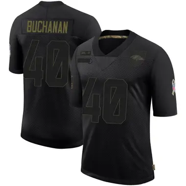 Teddye Buchanan Men's Limited Black Baltimore Ravens 2020 Salute To Service Jersey