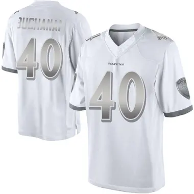 Teddye Buchanan Men's Limited White Baltimore Ravens Platinum Jersey