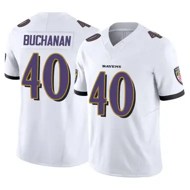 Teddye Buchanan Men's Limited White Baltimore Ravens Vapor F.U.S.E. Jersey