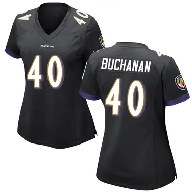 Teddye Buchanan Women's Game Black Baltimore Ravens Jersey