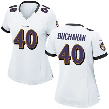 Teddye Buchanan Women's Game White Baltimore Ravens Jersey