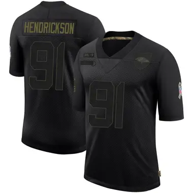 Trey Hendrickson Men's Limited Black Baltimore Ravens 2020 Salute To Service Jersey
