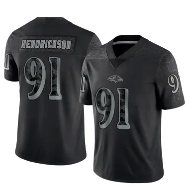Trey Hendrickson Men's Limited Black Baltimore Ravens Reflective Jersey