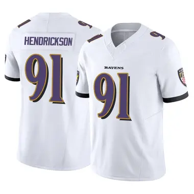 Trey Hendrickson Men's Limited White Baltimore Ravens Vapor F.U.S.E. Jersey