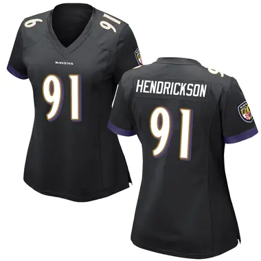 Trey Hendrickson Women's Game Black Baltimore Ravens Jersey