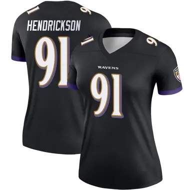 Trey Hendrickson Women's Legend Black Baltimore Ravens Jersey