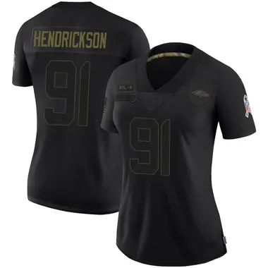 Trey Hendrickson Women's Limited Black Baltimore Ravens 2020 Salute To Service Jersey