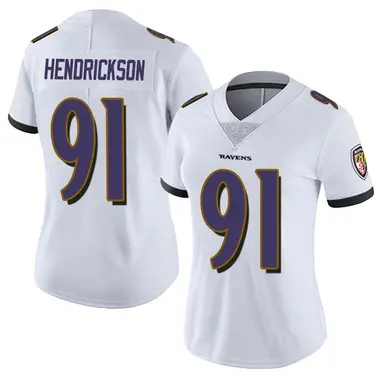 Trey Hendrickson Women's Limited White Baltimore Ravens Vapor Untouchable Jersey