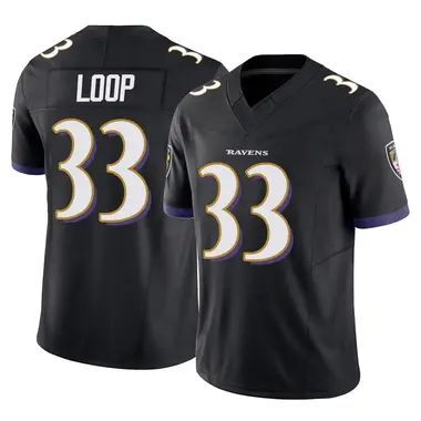 Tyler Loop Men's Limited Black Baltimore Ravens Vapor F.U.S.E. Jersey