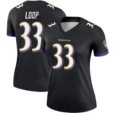 Tyler Loop Women's Legend Black Baltimore Ravens Jersey