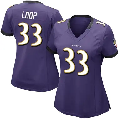 Tyler Loop Women's Limited Purple Baltimore Ravens Team Color Vapor Untouchable Jersey