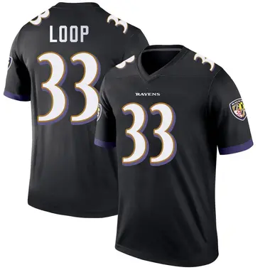 Tyler Loop Youth Legend Black Baltimore Ravens Jersey