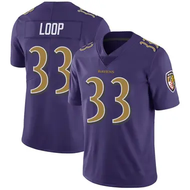 Tyler Loop Youth Limited Purple Baltimore Ravens Color Rush Vapor Untouchable Jersey