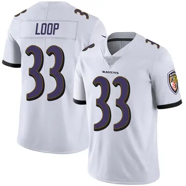 Tyler Loop Youth Limited White Baltimore Ravens Vapor Untouchable Jersey