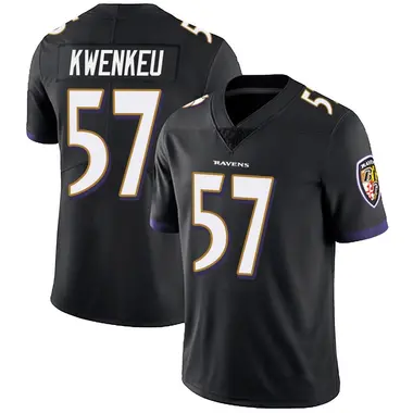 William Kwenkeu Men's Limited Black Baltimore Ravens Alternate Vapor Untouchable Jersey