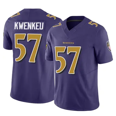 William Kwenkeu Men's Limited Purple Baltimore Ravens Vapor F.U.S.E. Jersey