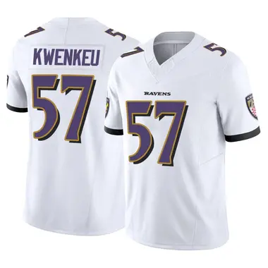 William Kwenkeu Men's Limited White Baltimore Ravens Vapor F.U.S.E. Jersey