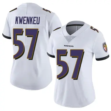 William Kwenkeu Women's Limited White Baltimore Ravens Vapor Untouchable Jersey
