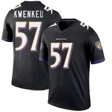 William Kwenkeu Youth Legend Black Baltimore Ravens Jersey