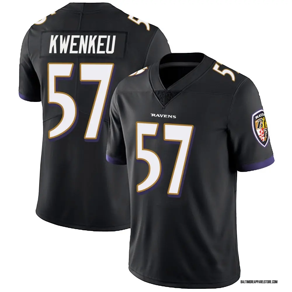 William Kwenkeu Youth Limited Black Baltimore Ravens Alternate Vapor Untouchable Jersey