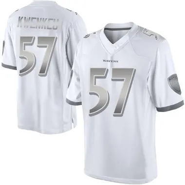 William Kwenkeu Youth Limited White Baltimore Ravens Platinum Jersey